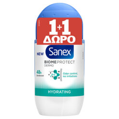 Αποσμητικό Roll On Dermo Biome Hydrating Sanex (2x50ml) 1+1 Δώρο
