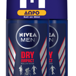 Αποσμητικό Roll on Dry Impact Nivea Men (50 ml) 1+1 Δώρο