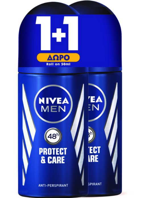 Αποσμητικό Roll on Protect & Care Nivea Men (50 ml) 1+1 Δώρο