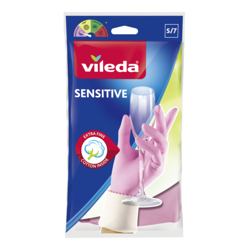 Γάντια Οικιακής Χρήσης Sensitive Small Vileda ( 1 τεμ) 