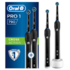 Ηλεκτρική Οδοντόβουρτσα Μαύρη Pro 1 790 Oral-B (2τεμ)