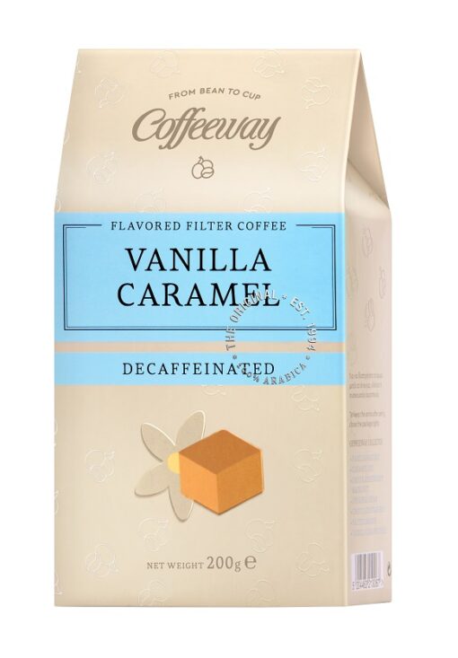 Καφές φίλτρου Decaf με άρωμα βανίλια-καραμέλα Coffeeway (200 g)