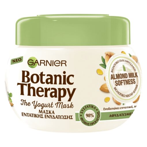 Κρέμα Εντατικής Ενυδάτωσης για Αφυδατωμένα Μαλλιά Botanic Therapy Almond Milk Softness Garnier (300 ml)