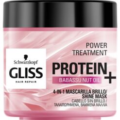 Μάσκα Μαλλιών Power Treatment 4-in-1 με Babassu Oil για Λάμψη Gliss (400ml)