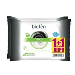 Μαντηλάκια Καθαρισμού Detox Bioten (2x20τεμ) 1+1 Δώρο