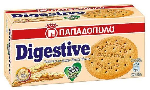 Μπισκότα Digestive με 35% Λιγότερα Λιπαρά Παπαδοπούλου (250g)