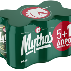 Μπύρα Κουτί Mythos (6x330 ml) 5+1 Δώρο
