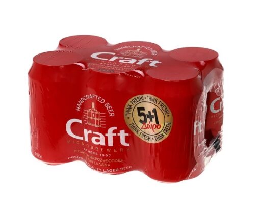 Μπύρα κουτί Lager Craft (6x330 ml) 5+1 Δώρο