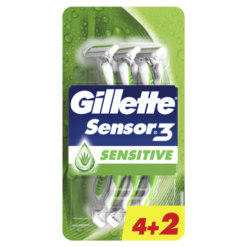 Ξυραφάκια Sensor 3 Sensitive Gillette (4τεμ) + 2τεμ Δώρο