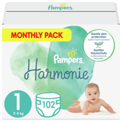 Πάνες Harmonie Μέγεθος 1 (2kg-5kg) Monthly Pack Pampers (102τεμ)