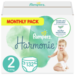 Πάνες Harmonie Μέγεθος 2 (4kg-8kg) Monthly Pack Pampers (132τεμ)