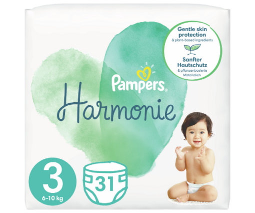 Πάνες Harmonie Μέγεθος 3 (6kg-10kg) Value Pack Pampers (31τεμ)