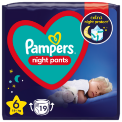 Πάνες-Βρακάκι Νο6 (15+kg) Pampers Night Pants (2x19τεμ) 1+1 Δώρο