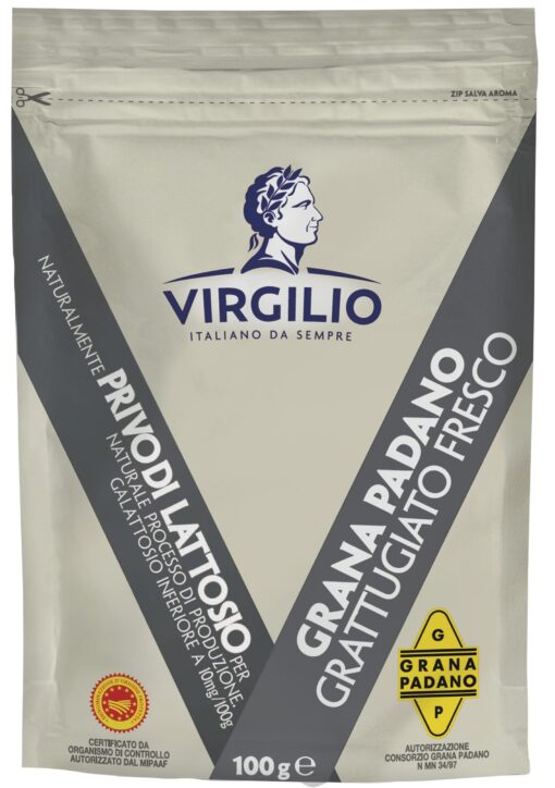 Τυρί Τριμμένο Grana Padano 16 μηνών ωρίμανσης Virgilio (100 g)