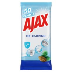 Υγρά Πανάκια Καθαρισμού Με Χλωρίνη Ajax (50 τεμ)