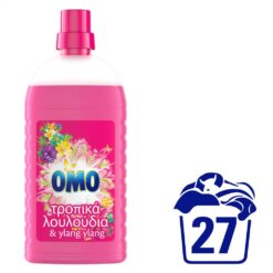 Υγρό Απορρυπαντικού Πλυντηρίου με άρωμα Τροπικά Λουλούδια Omo (27 Mεζ)