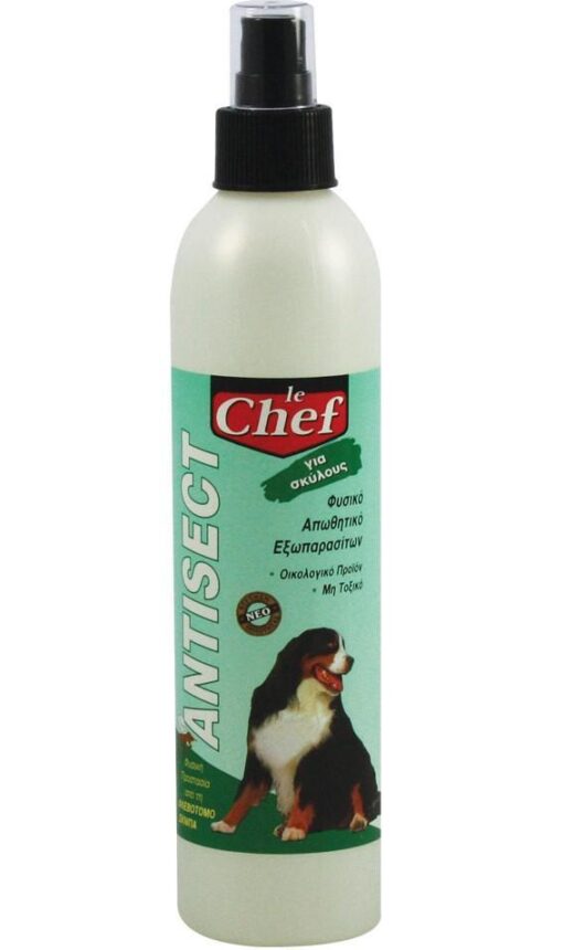 Φυσικό Απωθητικό Παρασίτων σε Spray για Σκύλους Le Chef (250 ml)