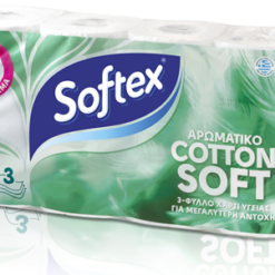 Χαρτί Υγείας 3φ Cotton Soft Αρωματικό Softex (8ρολά*85g) 