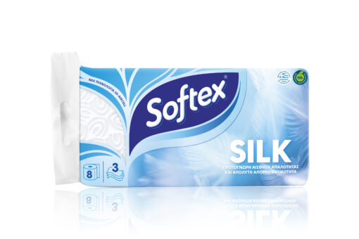 Χαρτί Υγείας 3φύλλο Silk Softex (8ρολά*95g)