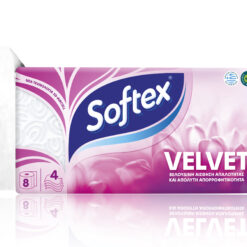 Χαρτί Υγείας 4φύλλο Velvet Softex (8ρολά*103g)