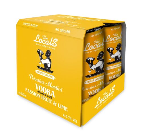 Έτοιμο cocktail βότκα με passion fruit & lime The Locals (4x250 ml)