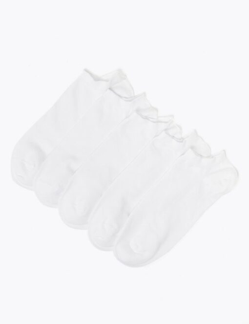 Αθλητικά Καλτσάκια Λευκά Cool & Fresh (Νο 39.5-42.5) Marks & Spencer (5τεμ)