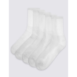 Αθλητικές κάλτσες Λευκές Cool & Fresh (Νο 39-42) Marks & Spencer (5τεμ)
