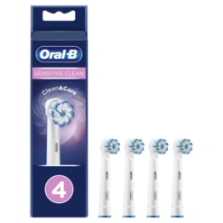 Ανταλλακτικές Κεφαλές Ηλεκτρικής Οδοντόβουρτσας Sensitive Clean Oral-B (4τεμ)