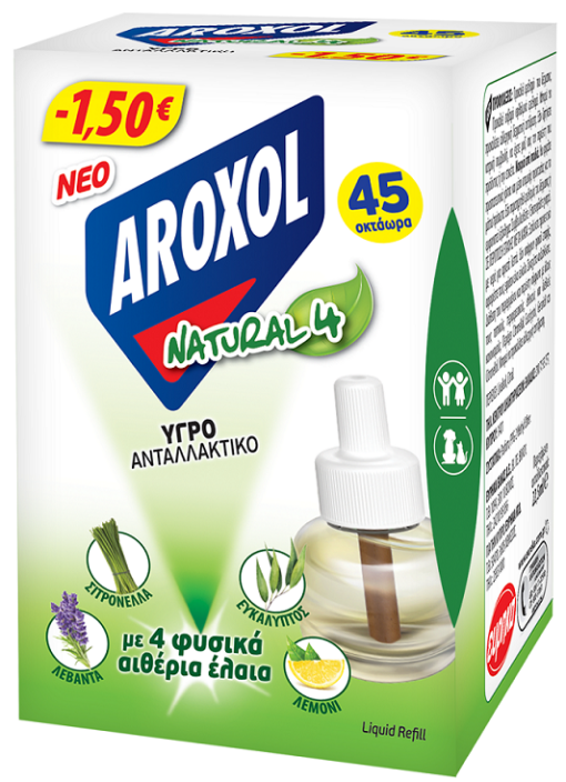 Ανταλλακτικό Υγρό Απωθητικό "Natural 4" Aroxol -1