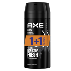 Αποσμητικό Spray Black AXE (150ml) 1+1 Δώρο