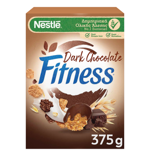 Δημητριακά Fitness με μαύρη σοκολάτα Nestle (375g)
