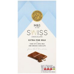 Εξαιρετικής Ποιότητας Ελβετική Σοκολάτα Γάλακτος με Αλεσμένα Φουντούκια Marks & Spencer (125 g)