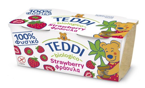 Επιδόρπιο Γιαουρτιού Βιολογικό Φράουλα Teddi (2 x115 g)
