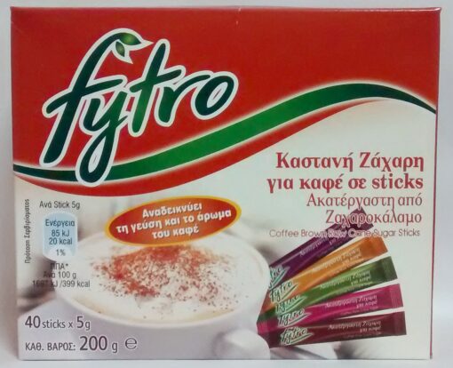 Ζάχαρη Ακατέργαστη σε Sticks Fytro (200g) (5gx40 sticks)