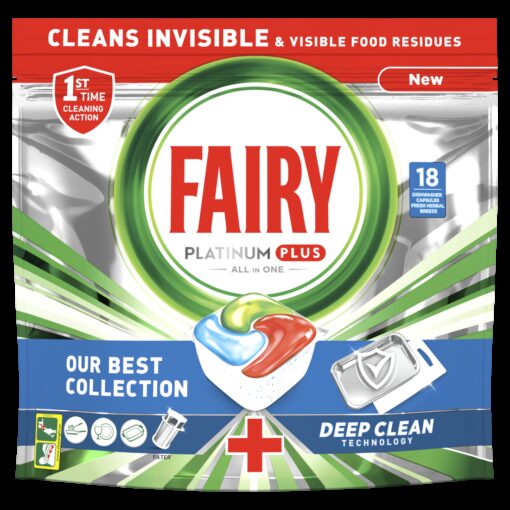 Κάψουλες Πλυντηρίου Πιάτων Deep Clean Platinum Plus Fairy (18μεζ)