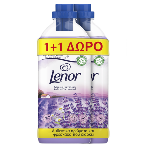 Μαλακτικό Ρούχων Caresse Lavender Lenor (45 Μεζ) 1+1Δώρο