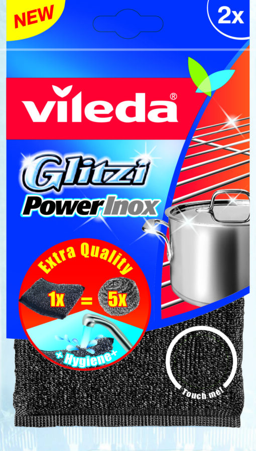 Μεταλλικό Σφουγγαράκι Power Inox για σκληρη βρώμια Vileda (2τεμ)