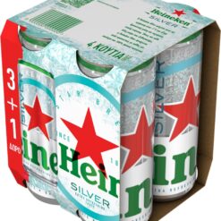 Μπύρα lager κουτί Heineken Silver (4x330 ml) 3+1 δώρο