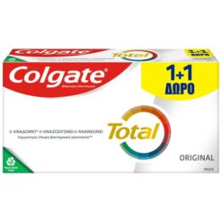 Οδοντόκρεμα Total Original Colgate (2x75ml) 1+1 Δώρο