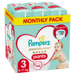 Πάνες Μέγεθος 3 (6-11kg) Pampers Premium Care Pants (144τεμ)
