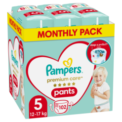Πάνες Μέγεθος 5 (12-17kg) Pampers Premium Care Pants (102τεμ)