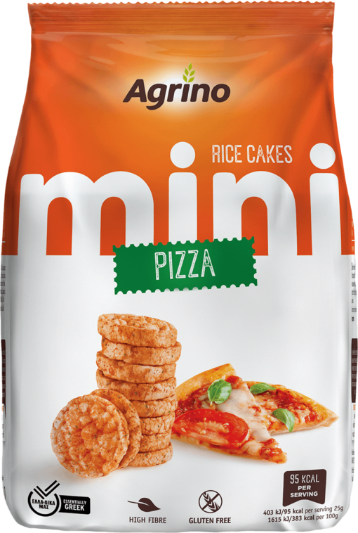 Ρυζογκοφρέτες Mini με Γεύση Pizza Agrino (50g)