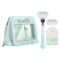 Σετ Δώρου Venus Extra Smooth Sensitive Γυναικεία Ξυριστική Μηχανή + 2 Ανταλλακτικές Κεφαλές + Προστατευτικό Κάλυμμα + Νεσεσέρ Gillette