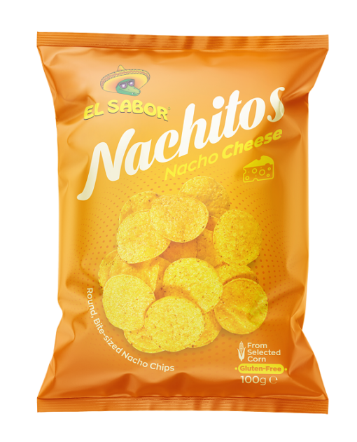 Σνακ Καλαμποκιού Nacho Cheese Nachitos by El Sabor (100g)