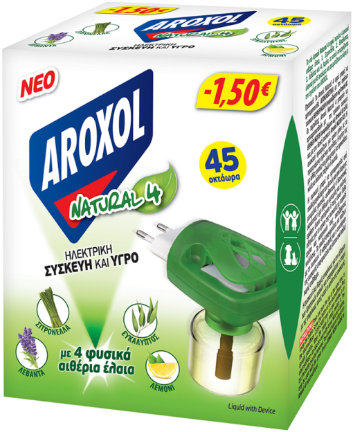 Υγρό Απωθητικό σετ "Natural 4" Aroxol -1.5€