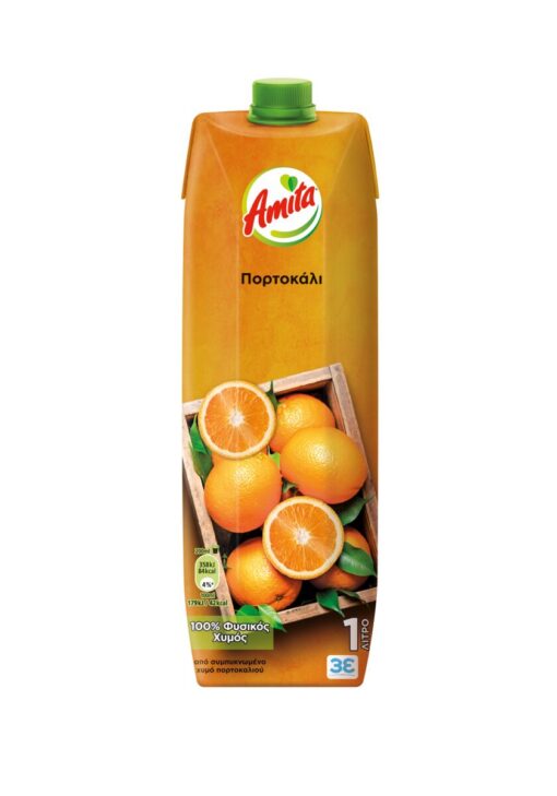 Φυσικός Χυμός Πορτοκάλι Amita (1 lt)