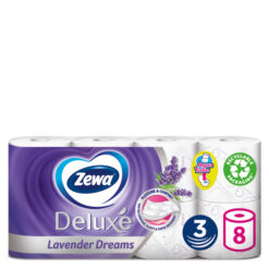 Χαρτί Υγείας 3φύλλο Deluxe Lavender Zewa (8 τεμ*91g)