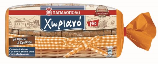 Ψωμί για Tόστ "Χωριανό' με Βρώμη & Κριθάρι Παπαδοπούλου (500 g)