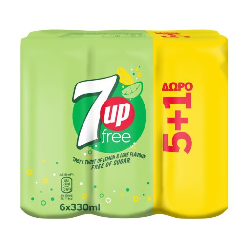 7UP Free Κουτί (6x330 ml) 5+1 Δώρο