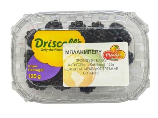 Blackberries Εισαγωγής Μενέλαος Fresh (125g)